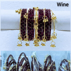 Traditional Glass Bangles with Golden Kangan | ( set of 12 )