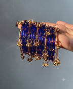 Crystal Dot Transparent Bangles Set | Shiv-Shakti | (12 Pieces)