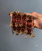 Crystal Dot Transparent Bangles Set | Shiv-Shakti | (12 Pieces)
